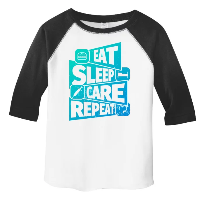 Eat Sleep Nurse Repeat Funny Nurse Funny Humor Gift Toddler Fine Jersey T-Shirt