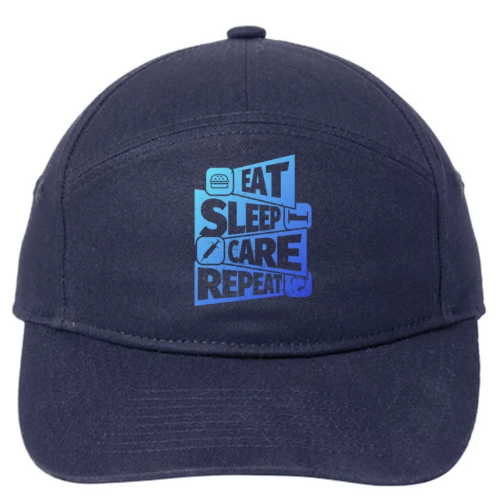 Eat Sleep Nurse Repeat Funny Nurse Funny Humor Gift 7-Panel Snapback Hat