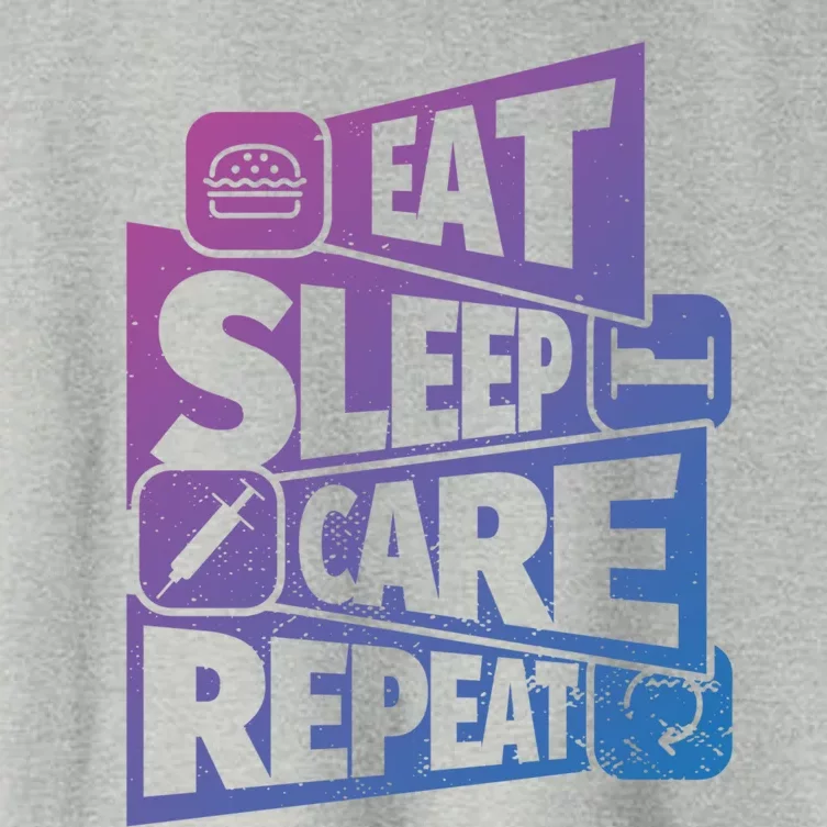 Eat Sleep Nurse Repeat Funny Nurse Funny Humor Gift Women's Crop Top Tee