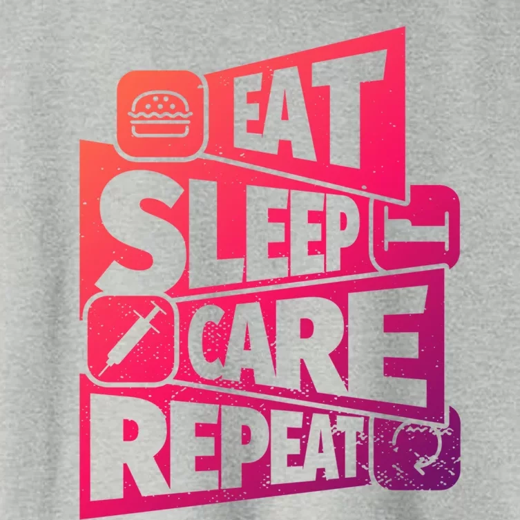 Eat Sleep Nurse Repeat Funny Nurse Funny Humor Gift Women's Crop Top Tee