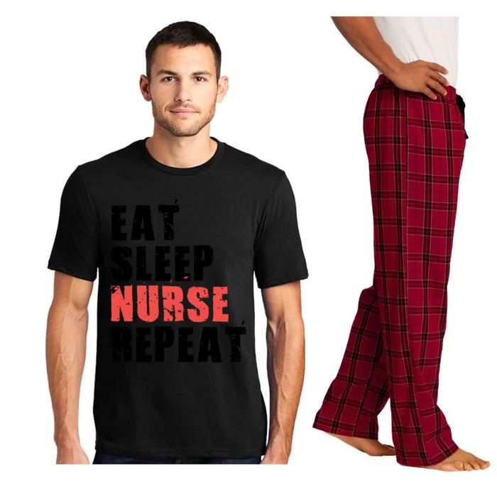 Eat Sleep Nurse Repeat Motivational Gift Ace003c Gift Pajama Set