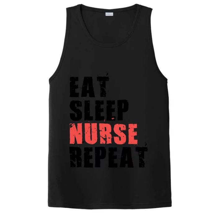 Eat Sleep Nurse Repeat Motivational Gift Ace003c Gift Performance Tank