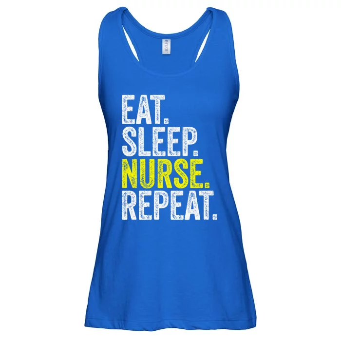 Eat Sleep Nurse Repeat Nursing Gift Mom Wife Dad Gift Ladies Essential Flowy Tank