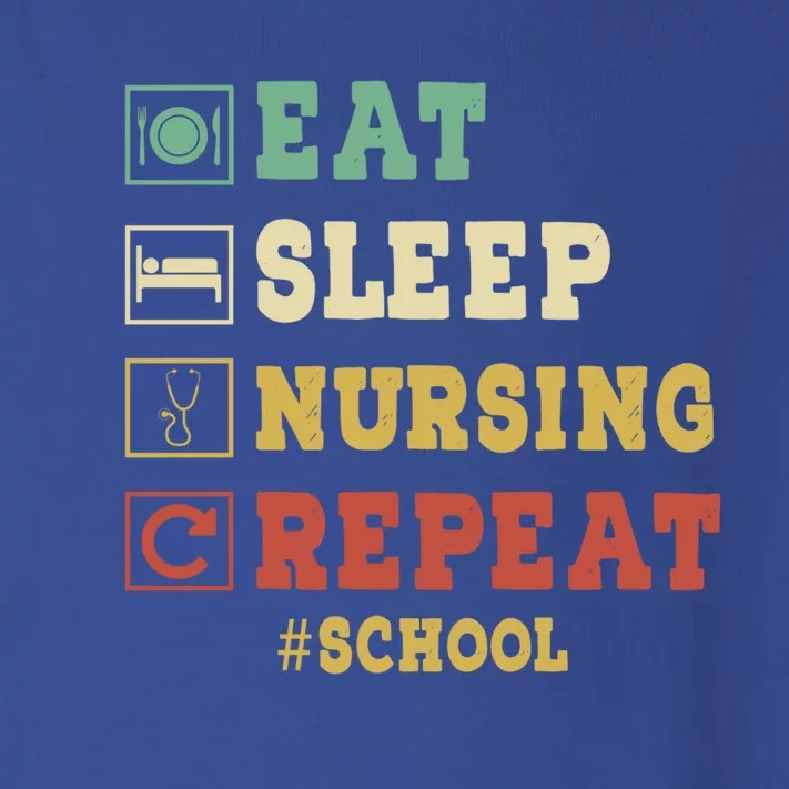 Eat Sleep Nursing School Repeat Funny School Nurse Gift Toddler Long Sleeve Shirt