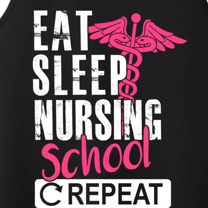 Eat Sleep Nursing School Repeat Gift Performance Tank