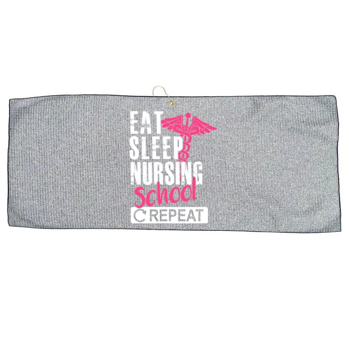 Eat Sleep Nursing School Repeat Gift Large Microfiber Waffle Golf Towel