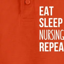 Eat Sleep Nursing School Repeat Nursing Student Gift Dry Zone Grid Performance Polo