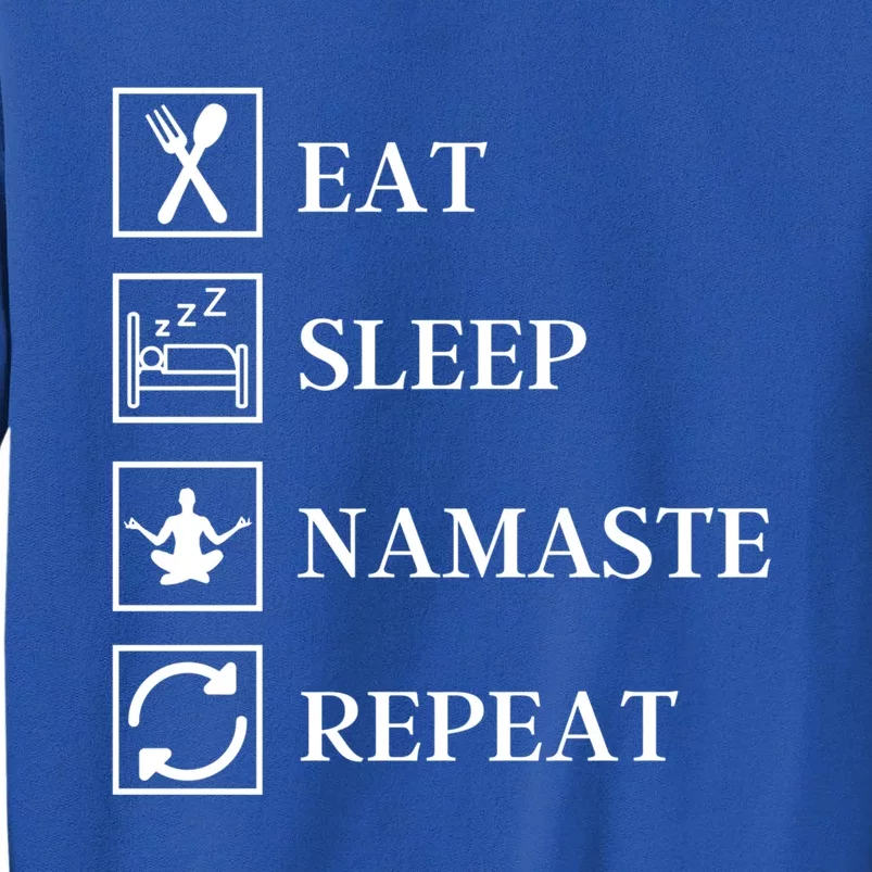 Eat Sleep Namaste Repeat Funny Yoga Gym Workout Meditation Funny Gift Sweatshirt