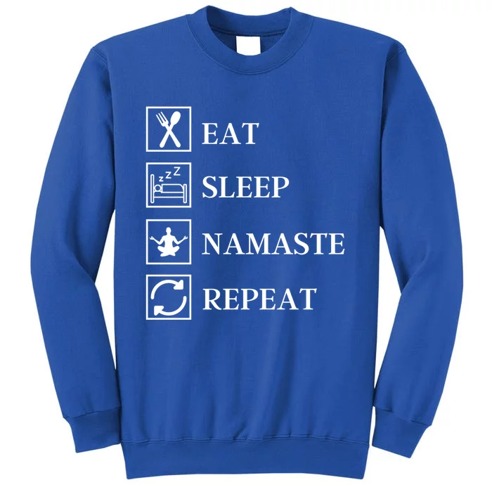 Eat Sleep Namaste Repeat Funny Yoga Gym Workout Meditation Funny Gift Sweatshirt