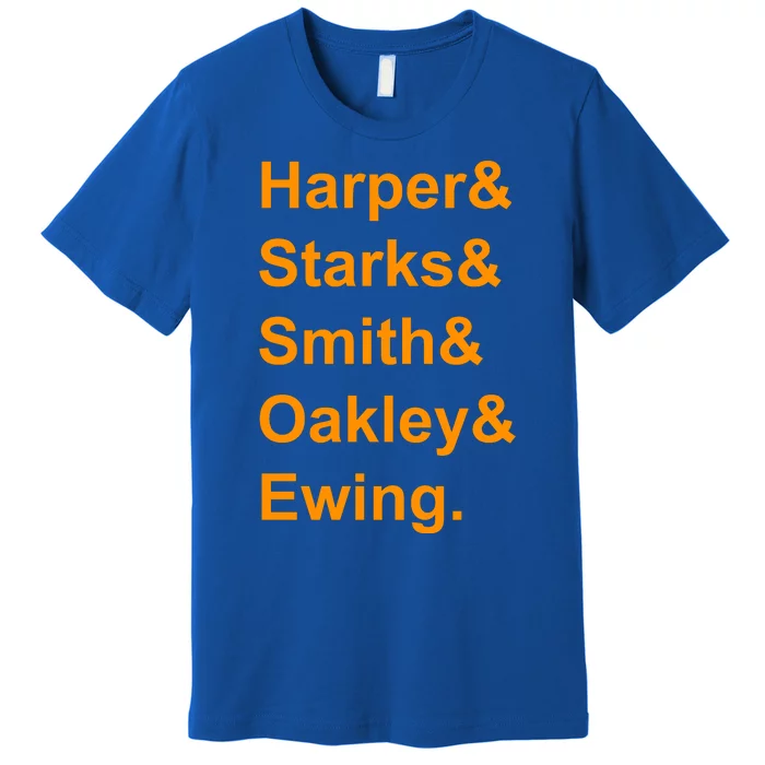 Ewing Starks Oakley Smith Harper Team Funny Name Basketball Fan Premium T-Shirt