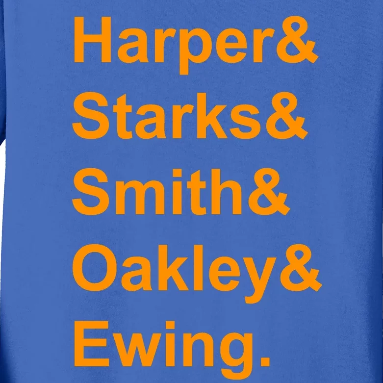 Ewing Starks Oakley Smith Harper Team Funny Name Basketball Fan Kids Long Sleeve Shirt