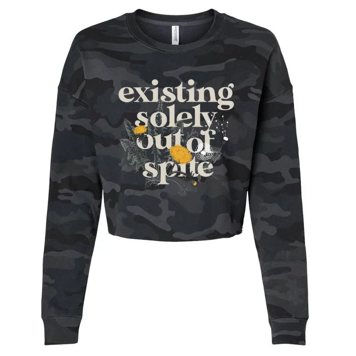 existing solely out of spite Cropped Pullover Crew