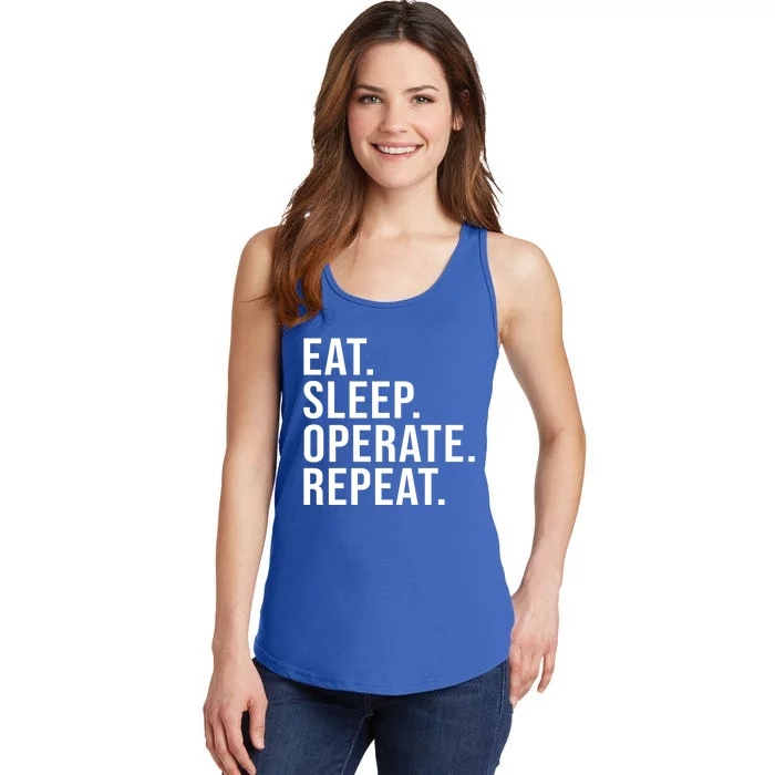 Eat Sleep Operate Repeat Scrub Tech Operating Room Nurse Gift Ladies Essential Tank