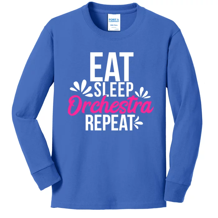 Eat Sleep Orchestra Repeat Motivational Gift Ace048b Gift Kids Long Sleeve Shirt