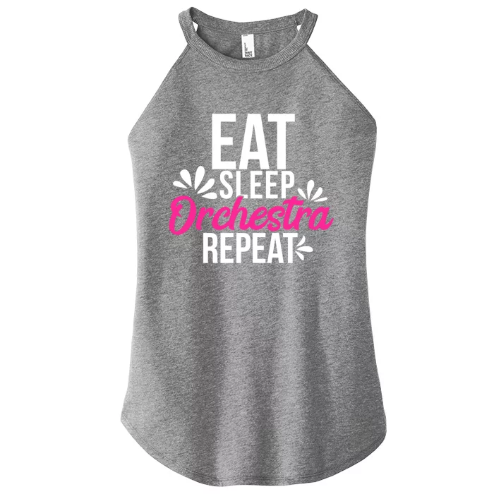 Eat Sleep Orchestra Repeat Motivational Gift Ace048b Gift Women’s Perfect Tri Rocker Tank