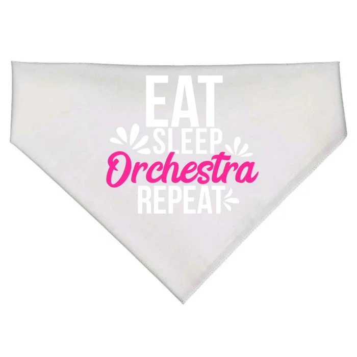 Eat Sleep Orchestra Repeat Motivational Gift Ace048b Gift USA-Made Doggie Bandana