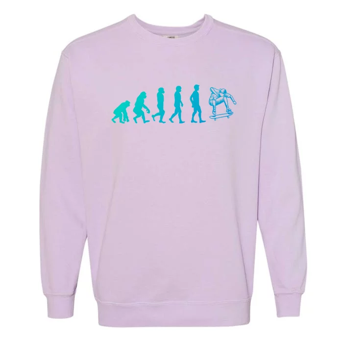 Evolution Skateboarding Ollie Fs 180 Kickflip Heelflip Gift Garment-Dyed Sweatshirt