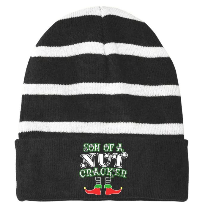 Elf Son Of A Nutcracker Striped Beanie with Solid Band