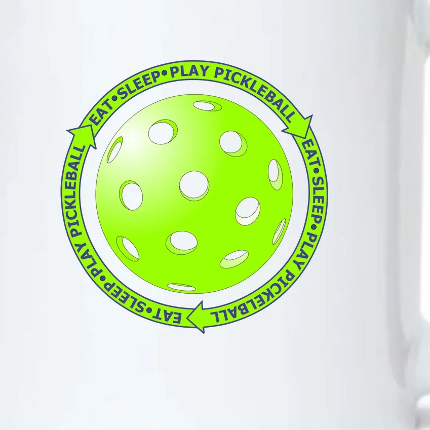 Eat Sleep Pickleball Circle | Fun Pickleball | Green Pickleball Black Color Changing Mug