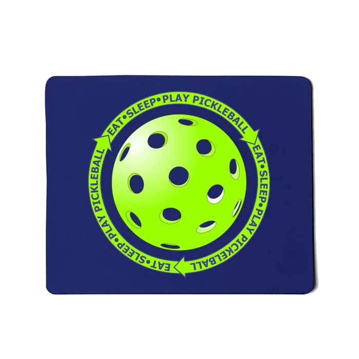 Eat Sleep Pickleball Circle | Fun Pickleball | Green Pickleball Mousepad