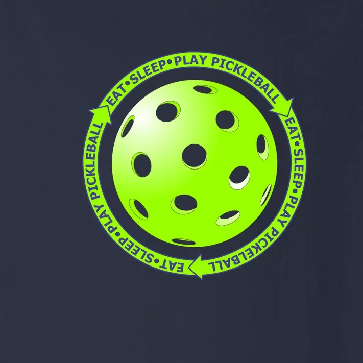 Eat Sleep Pickleball Circle | Fun Pickleball | Green Pickleball Toddler Long Sleeve Shirt