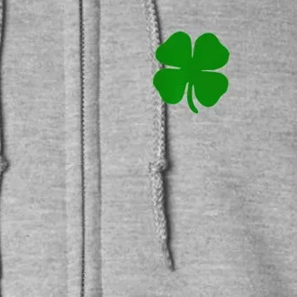 EverThreads Saint Patrick's Day FourLeaf Clover Full Zip Hoodie