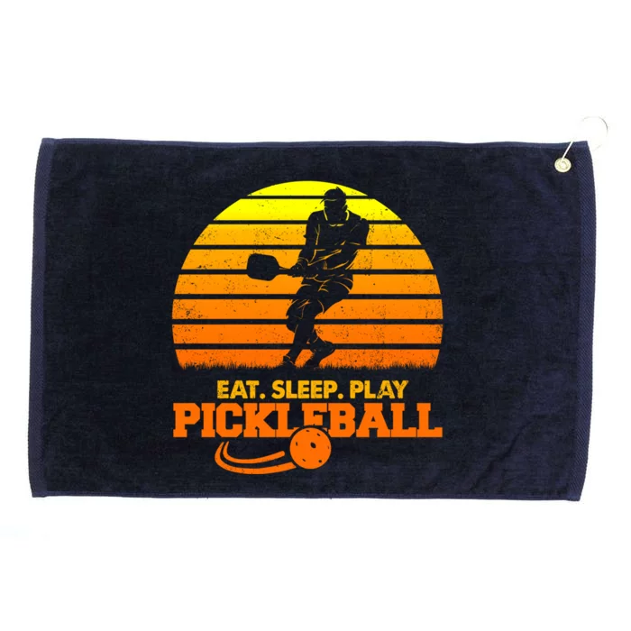 Eat Sleep Play Pickleball! Funny Sports Gift Grommeted Golf Towel