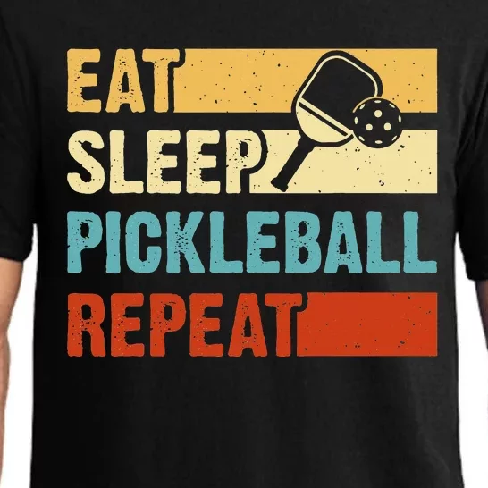 Eat Sleep Pickleball Repeat Funny Player Pajama Set