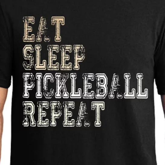 Eat Sleep Pickleball Repeat Saying Pickleball Player Pajama Set