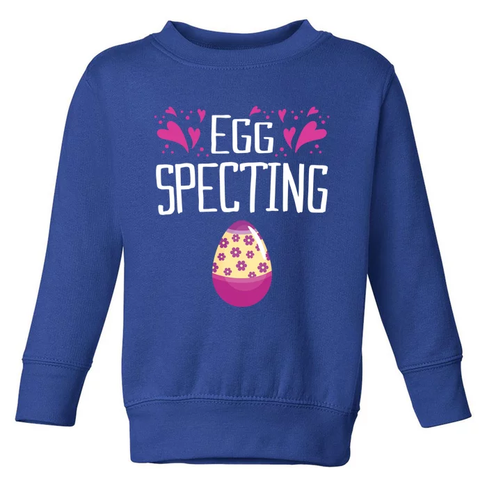 Egg Specting Pregnant Easter Egg Easter Mom Reveal Mom Gift Toddler Sweatshirt