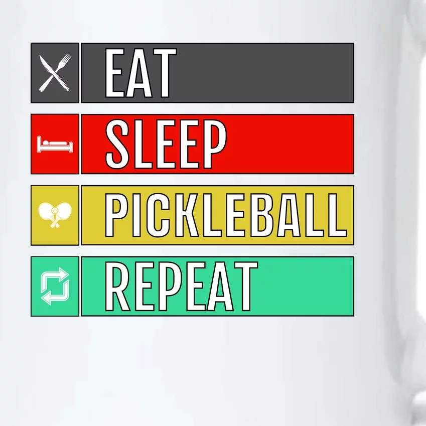 Eat Sleep Pickleball Repeat Funny Pickle Ball Black Color Changing Mug