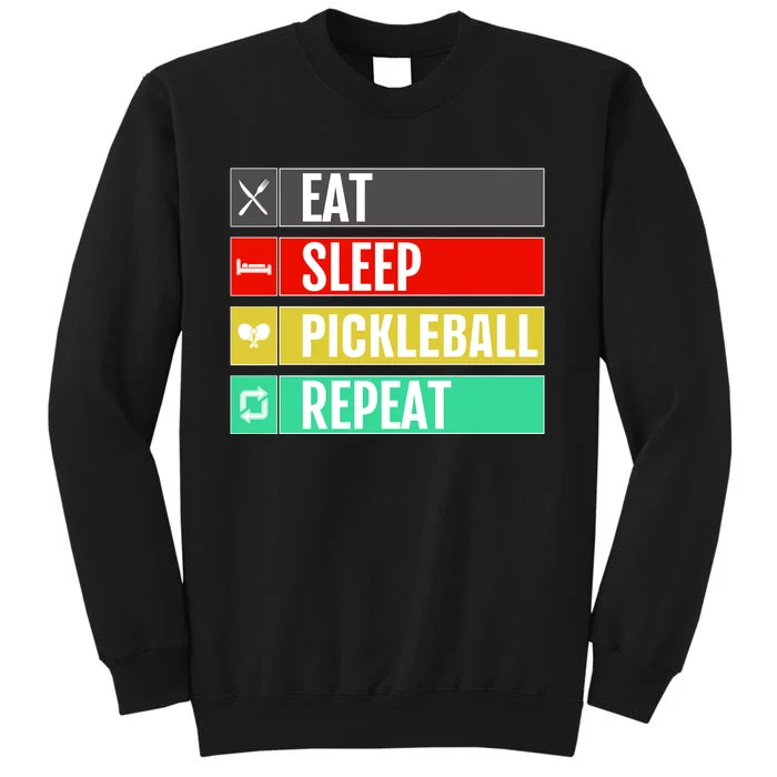 Eat Sleep Pickleball Repeat Funny Pickle Ball Sweatshirt