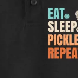 Eat Sleep Pickleball Repeat Funny Pickle Ball Player Dry Zone Grid Performance Polo