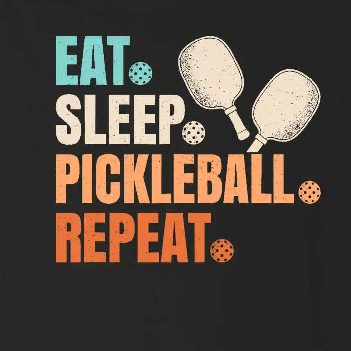 Eat Sleep Pickleball Repeat Funny Pickle Ball Player Toddler Long Sleeve Shirt