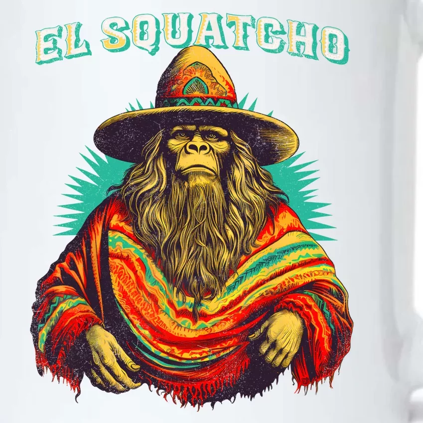 El Squatcho Poncho Western Bigfoot Funny Sasquatch Black Color Changing Mug