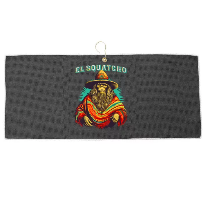 El Squatcho Poncho Western Bigfoot Funny Sasquatch Large Microfiber Waffle Golf Towel