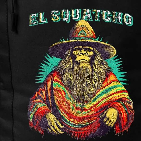 El Squatcho Poncho Western Bigfoot Funny Sasquatch Daily Commute Backpack