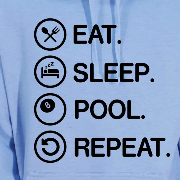 Eat Sleep Pool Repeat Funny Billiards Player Gift Unisex Surf Hoodie