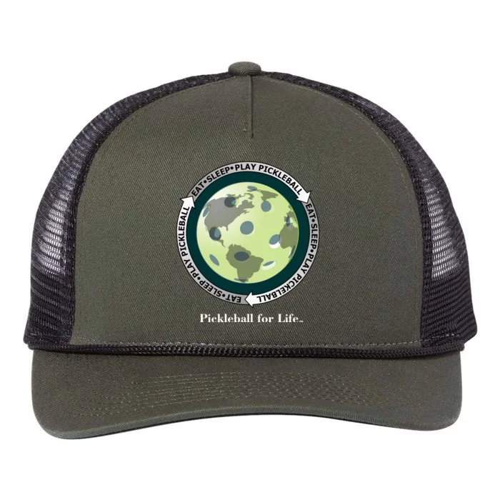 Pickleball | Fun Pickleball | Great Pickleball | Pickleball Shirt | Eat Sleep Pickleball Retro Rope Trucker Hat Cap