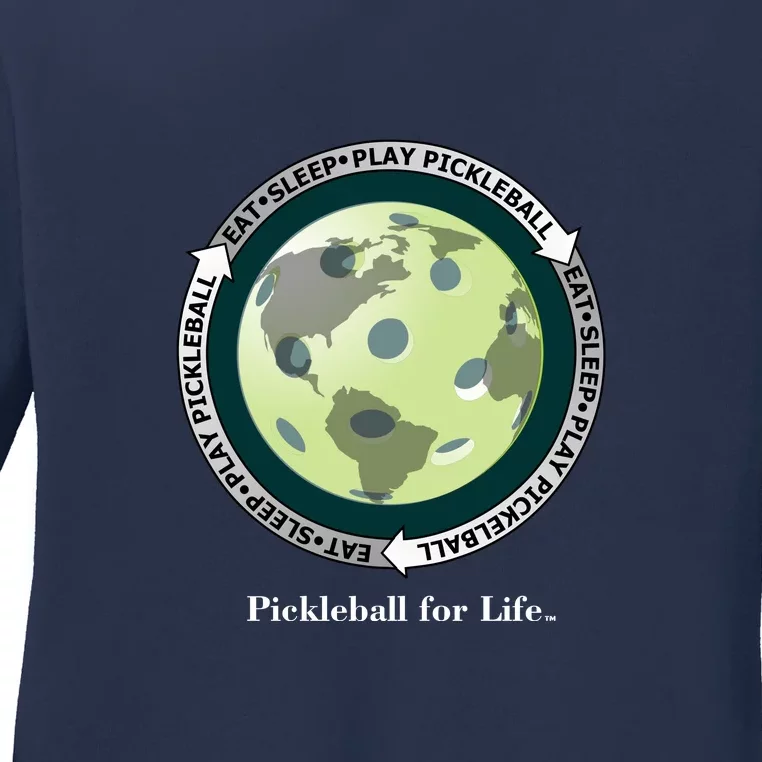 Pickleball | Fun Pickleball | Great Pickleball | Pickleball Shirt | Eat Sleep Pickleball Ladies Long Sleeve Shirt