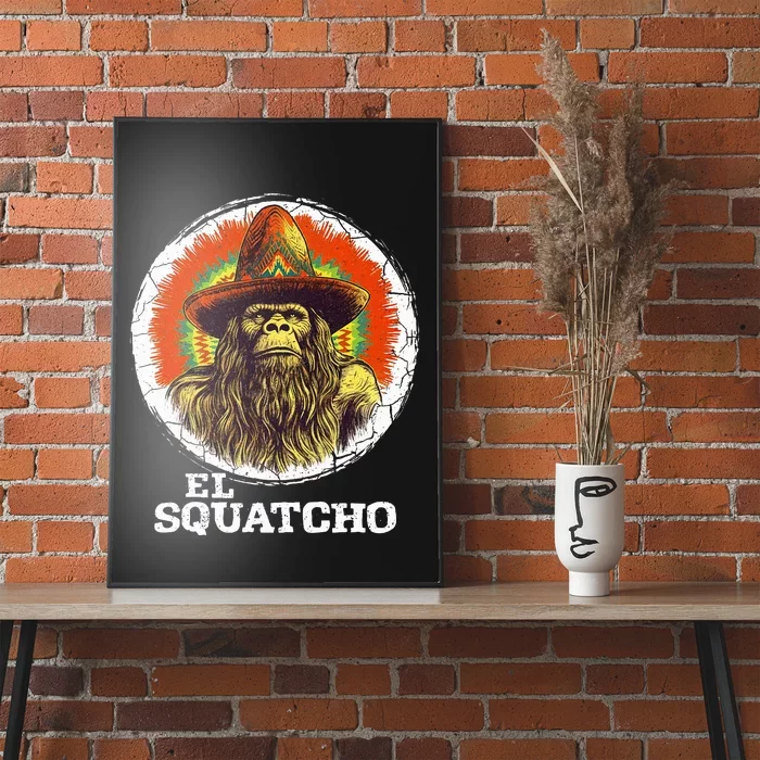 El Squatcho Portrait Western Bigfoot Funny Sasquatch Poster