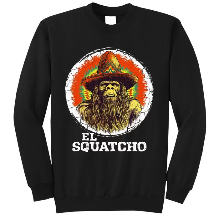 El Squatcho Portrait Western Bigfoot Funny Sasquatch Tall Sweatshirt