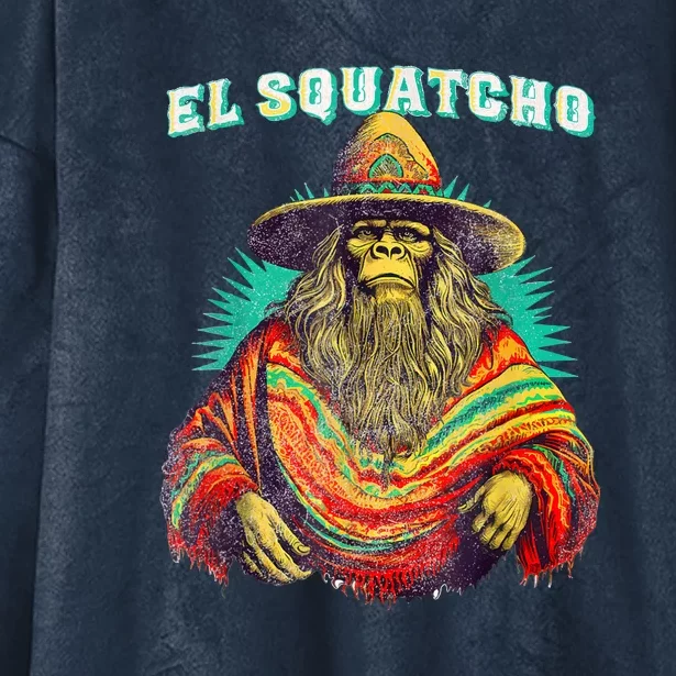 El Squatcho Poncho – Western Bigfoot Funny Sasquatch Gift Hooded Wearable Blanket