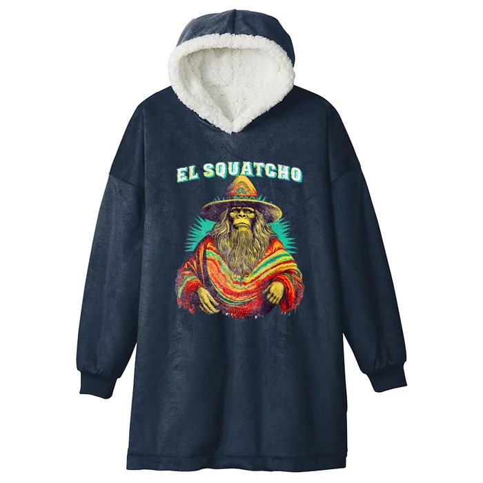 El Squatcho Poncho – Western Bigfoot Funny Sasquatch Gift Hooded Wearable Blanket