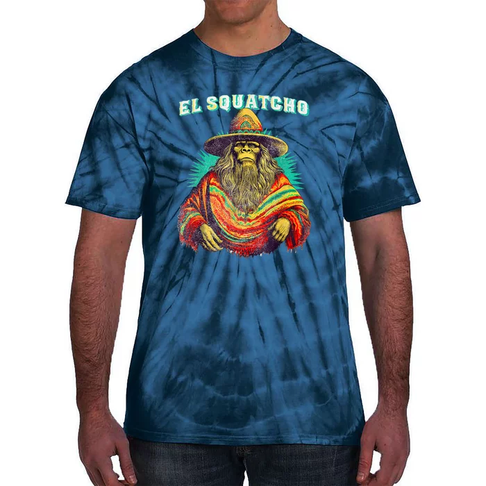 El Squatcho Poncho – Western Bigfoot Funny Sasquatch Gift Tie-Dye T-Shirt