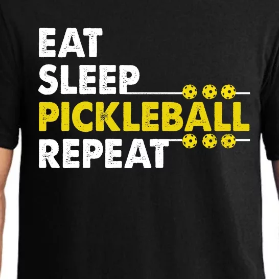 Eat Sleep Pickleball Repeat Funny Pickle Ball Lover Player Pajama Set