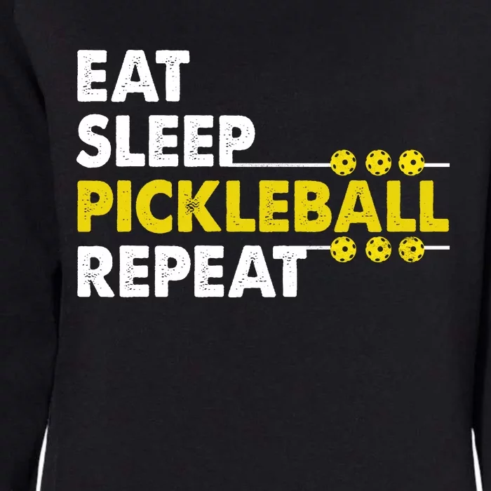 Eat Sleep Pickleball Repeat Funny Pickle Ball Lover Player Womens California Wash Sweatshirt