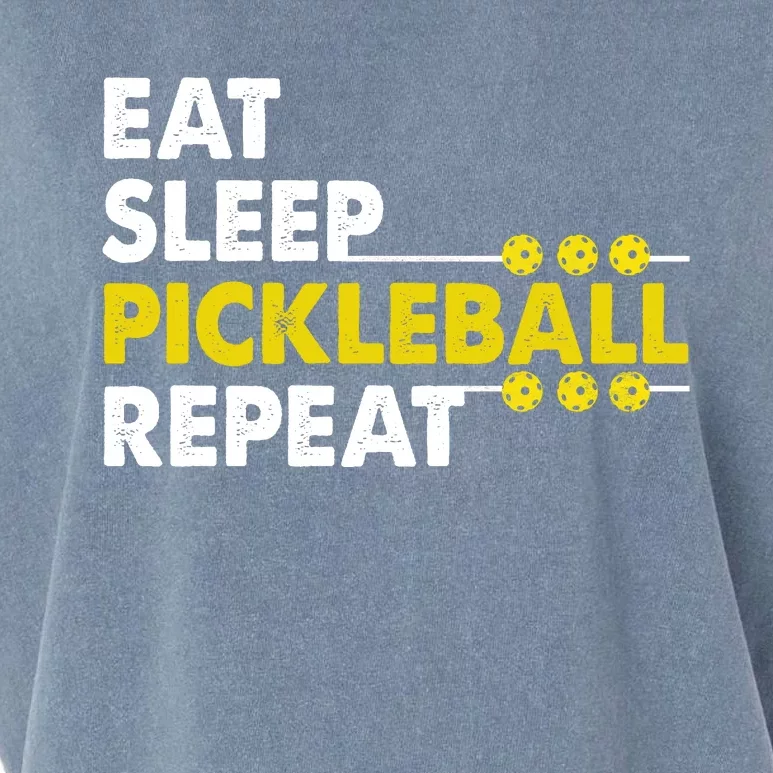 Eat Sleep Pickleball Repeat Funny Pickle Ball Lover Player Garment-Dyed Women's Muscle Tee