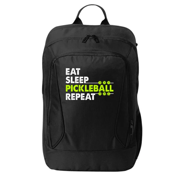 Eat Sleep Pickleball Repeat Funny Pickle Ball City Backpack