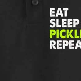 Eat Sleep Pickleball Repeat Funny Pickle Ball Dry Zone Grid Performance Polo